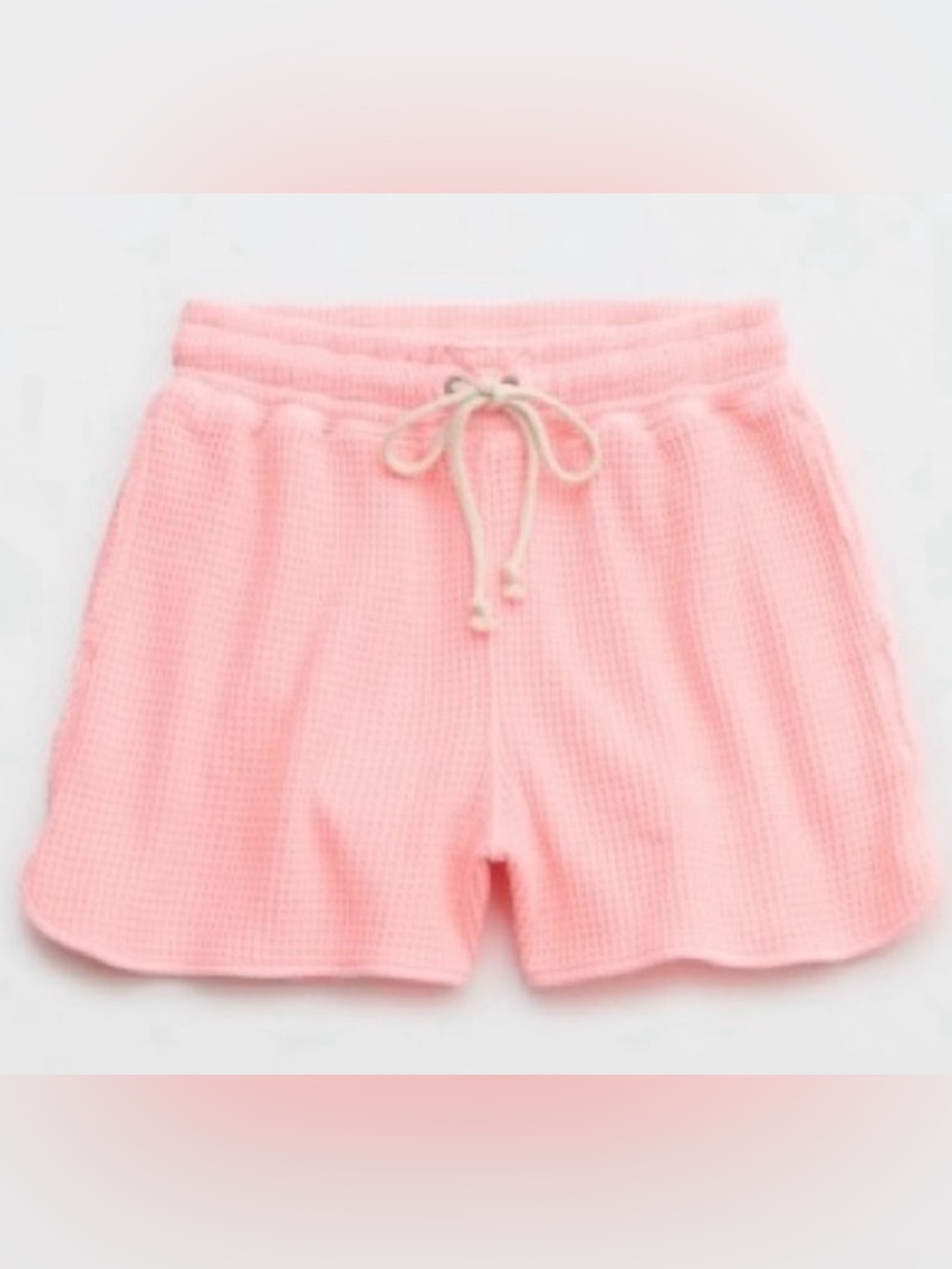 Aerie High Waisted Lumber Jane Waffle Knit Shorts Pinks Size XS